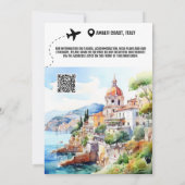 Save The Date Italie côte photo enregistrer la date destination  (Dos)