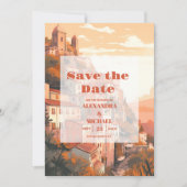 Save The Date Italie Élégante moderne Destination Mariage (Devant)