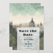 Save The Date Italie Rome Destination Mariage (Devant / Derrière)