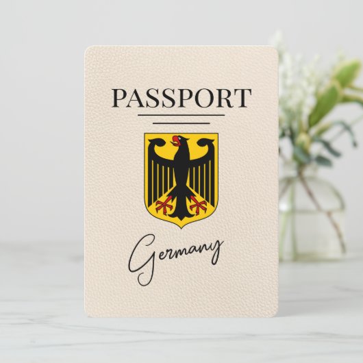 Save The Date Ivory Allemagne Passeport Enregistrer La Date (Debout devant)