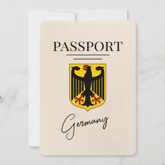 Save The Date Ivory Allemagne Passeport Enregistrer La Date (Devant)