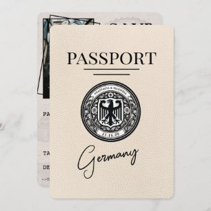 Save The Date Ivory Allemagne Passeport Enregistrer La Date