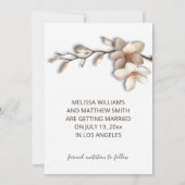 Save The Date Ivory Magnolia 3D Flowers (Dos)