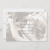 Save The Date Ivory Minimalist Photo Wedding (Devant)