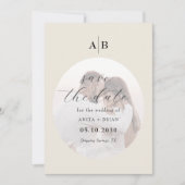 Save The Date Ivory Photo Wedding (Devant)
