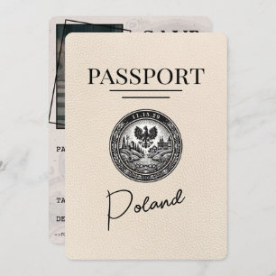 Save The Date Ivory Pologne Passeport Enregistrer La Date