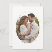 Save The Date Ivory & Sand | Écriture de mariage chic couple (Dos)
