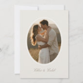 Save The Date Ivory & Sand | Écriture de mariage pour couple chi (Dos)