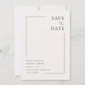 Save The Date Ivory Unique Budget Mariage Fiançailles Pas de pho (Devant)
