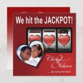 Save The Date Jackpot Las Vegas Mariage Enregistrer la date (Devant / Derrière)