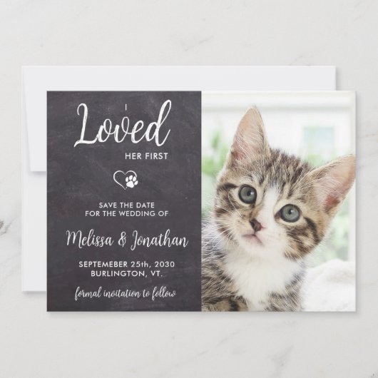 Save The Date J'Aimais Sa Première Photo Personnalisée Rustic Pe (Devant)