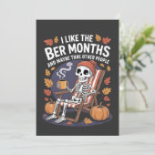 Save The Date J'aime les mois Ber Funny Skeleton Éffrayant Xmas (Debout devant)