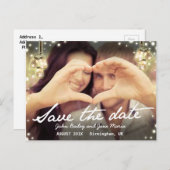 Save the Date Jam Jar Light Rustiek Briefkaart (Voorkant / Achterkant)