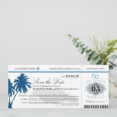 Save The Date Jamaica Boarding Pass Enregistrer la date (Debout devant)