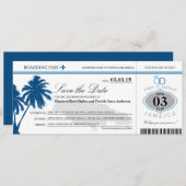 Save The Date Jamaica Boarding Pass Enregistrer la date (Devant / Derrière)