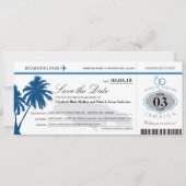 Save The Date Jamaica Boarding Pass Enregistrer la date (Devant)