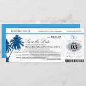Save The Date Jamaica Boarding Pass Enregistrer la date (Devant / Derrière)