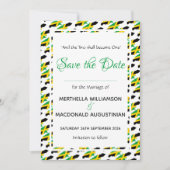Save The Date JAMAICA Custom Celebration Scripture Mariage (Devant)