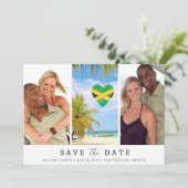 Save The Date Jamaïque Destination Beach Wedding Photo (Debout devant)