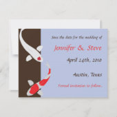 Save The Date Japonais Koi Enregistrer la date Mariage Faire-par (Devant)