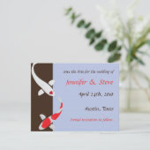 Save The Date Japonais Koi Enregistrer la date Mariage Faire-par (Debout devant)