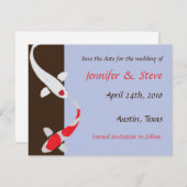 Save The Date Japonais Koi Enregistrer la date Mariage Faire-par (Devant / Derrière)