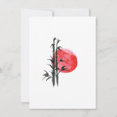 Save The Date Japonais Sun et mariage bambou Enregistrer la date (Dos)