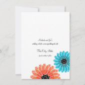 Save The Date Jardin artistique corail et bleu Enregistrer la da (Dos)