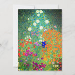 Save The Date Jardin aux fleurs Gustav Klimt<br><div class="desc">Carte représentant le Jardin des fleurs peint à l’huile de Gustav Klimt (1906). Un beau jardin de fleurs violettes,  rouges,  blanches,  bleues et oranges. Un grand cadeau pour les amateurs d'art Art Nouveau et autrichien.</div>