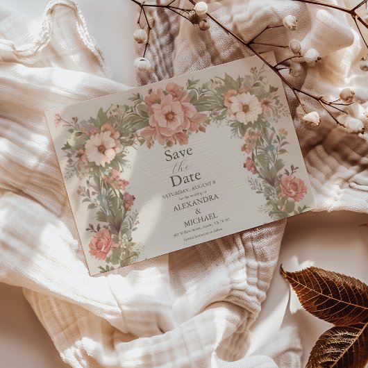 Save The Date Jardin botanique Art Nouveau Mariage