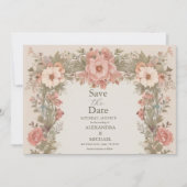 Save The Date Jardin botanique Art Nouveau Mariage (Devant)