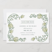 Save The Date Jardin Botanique Mariage Floral Enregistrer La Dat (Devant)