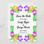 Save The Date Jardin botanique tropical moderne Mariage floral (Devant)