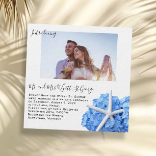 Save The Date Jardin de bord de mer Réception pour jeunes mariés