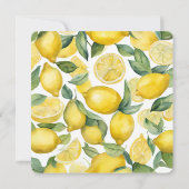 Save The Date Jardin de citron aquarelle mariage blanc (Dos)