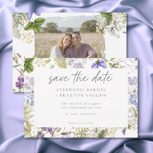 Save The Date Jardin de fleurs sauvages de lavande Photo romanti
