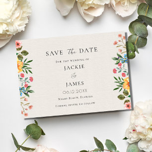 Save The Date Jardin de fleurs sauvages Mariage floral