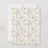 Save The Date Jardin de mariage avec des fleurs sauvages délicat (Dos)