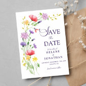 Save The Date Jardin Fleur sauvage Boho Aquarelle Mariage élégan