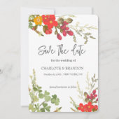 Save The Date Jardin Floral d'Été Fleurs Sauvages Mariage  (Devant)