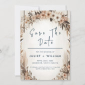 Save The Date Jardin Floral Ressort Boho Boho Rustique Mariage (Devant)
