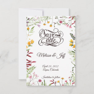 Save The Date Jardin floral sauvegarde de la date