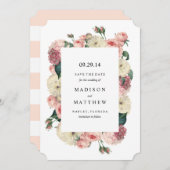 Save The Date Jardin Vintage | Annonce Enregistrez la Date (Devant / Derrière)