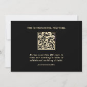 Save The Date Jaune Beurre Code QR Photo de Mariage Élégant (Dos)