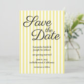 Save The Date Jaune clair et rayure blanche (Debout devant)