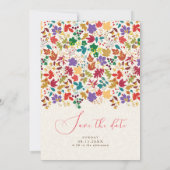 Save The Date Jaune de Moutarde de Printemps Fleur de Prairie Vi (Dos)