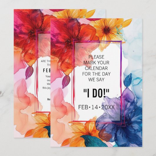 Save The Date JE DIS OUI ! Anemone Dreamscape (Devant / Derrière)