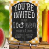 Save The Date Je fais BBQ Jaune nuptiale et Wedding shower Invit