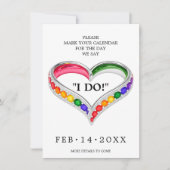 Save The Date 🌈❤️JE FAIS LGBTQ 🌈 Entrelacé dans la Fierté (Devant)