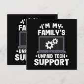 Save The Date Je suis le support technique non rémunéré de ma fa (Devant / Derrière)